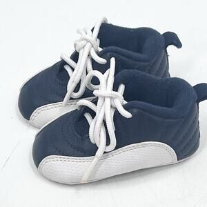 Vintage Nike Air Jordan Retro 12 Blue White Bootie Crib Shoes Baby Size 2c